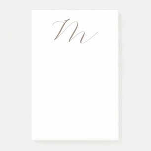 Post-it® Monogramme calligraphie Plaque unique moderne
