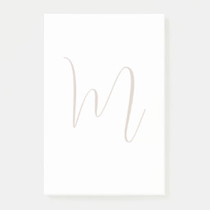 Post-it® Monogramme calligraphie Plaque unique moderne