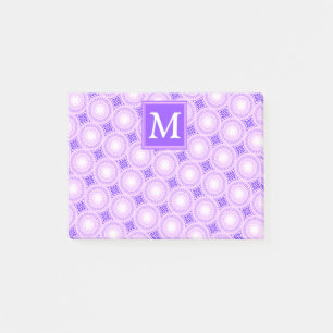 Post-it® Monogramme cercles violets motif