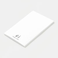 Monogramme classique élégant minimal noir blanc