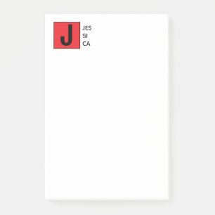 Post-it® Monogramme de nom professionnel élégant moderne