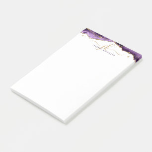 Post-it® Monogramme de Parties scintillant d'or de la Géode