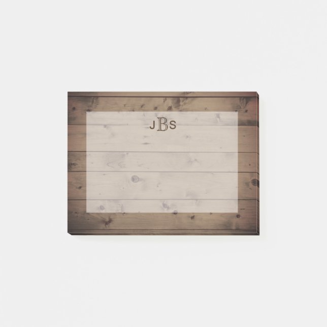 Post-it® Monogramme des initiales de masculine| Aspect rust (Devant)