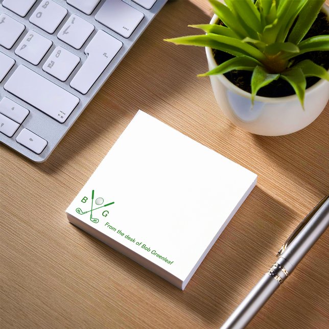 Post-it® Monogramme du thème de golf (Créateur téléchargé)
