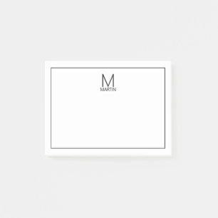 Post-it® Monogramme et bloc-notes de nom personnalisés mode
