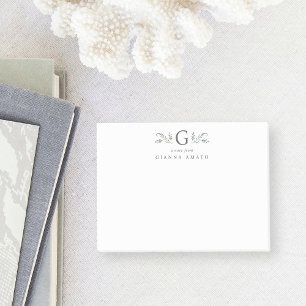 Post-it® Monogramme et nom botanique vert