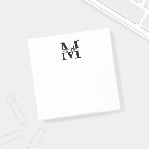 Post-it® Monogramme et nom personnalisés