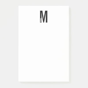 Post-it® Monogramme et nom personnalisés modernes