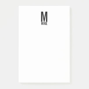 Post-it® Monogramme et nom personnalisés modernes