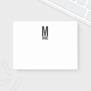 Post-it® Monogramme et nom personnalisés modernes