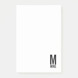 Post-it® Monogramme et nom personnalisés modernes