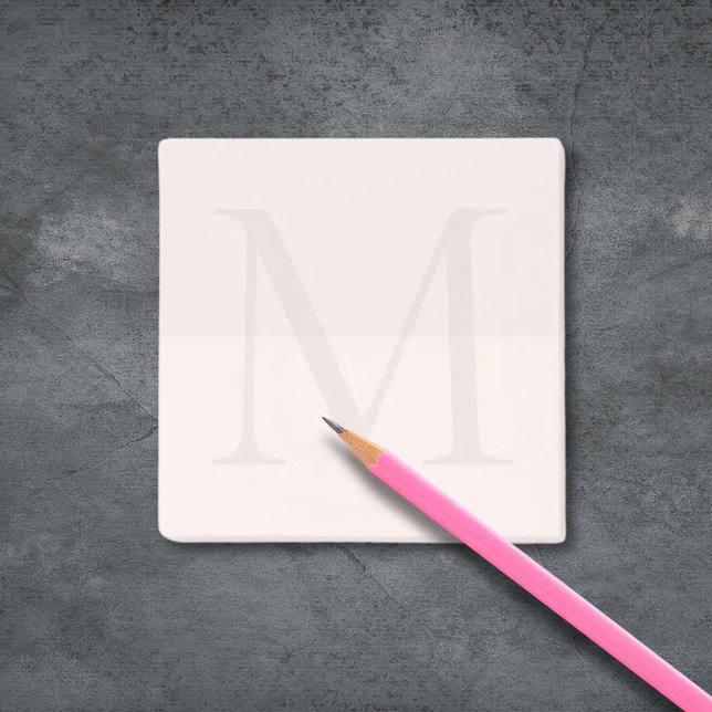 Post-it® Monogramme initiale rose clair  (Créateur téléchargé)