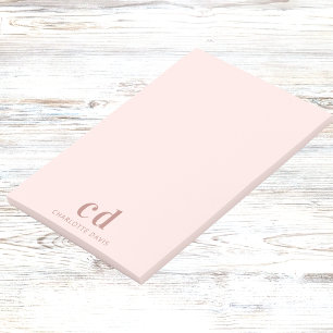 Post-it® monogramme minimaliste en or rose