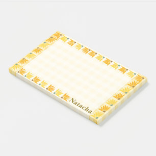 Post-it® Monogramme moutarde floral arrière - plan Art colo