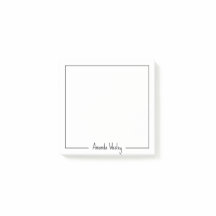 Monogramme noir minimaliste simple Nom complet