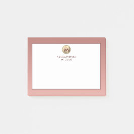 Post-it® Monogramme or rose moderne
