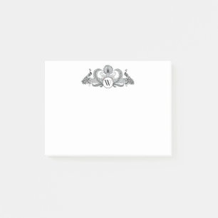 Post-it® Monogramme Paons Vintage