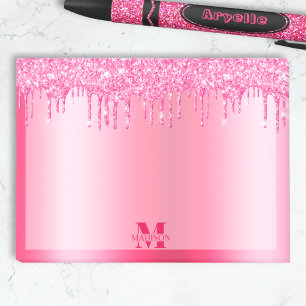 Post-it® Monogramme Parties scintillant à séchage rose ch