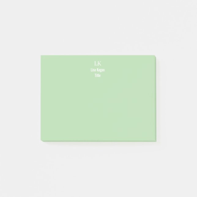 Post-it® Monogramme personnalisé à 2 tons (Devant)