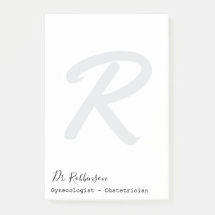 Post-it® Monogramme personnalisé d'obstétricien gynécologue