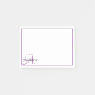 Post-it® Monogramme personnalisé et nom 