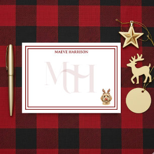 Post-it® Monogramme personnalisé Golden Doodle Reindeer