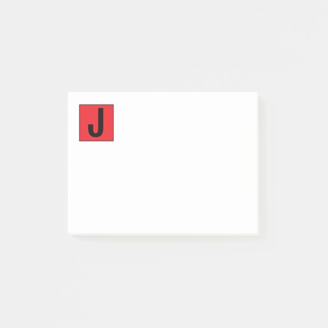 Post-it® Monogramme professionnel élégant moderne simple (Devant)