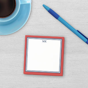 Post-it® Monogramme Rouge Bleu