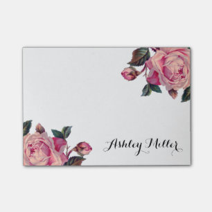 Post-it® Monogrammes de Roses floraux vintages post-it