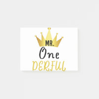 Monsieur Onederful T-Shirt Garçons Premier Anniver