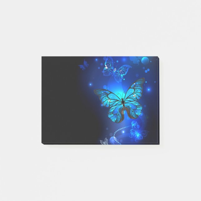Post-it® Morpho Butterfly in the Dark Background (Devant)