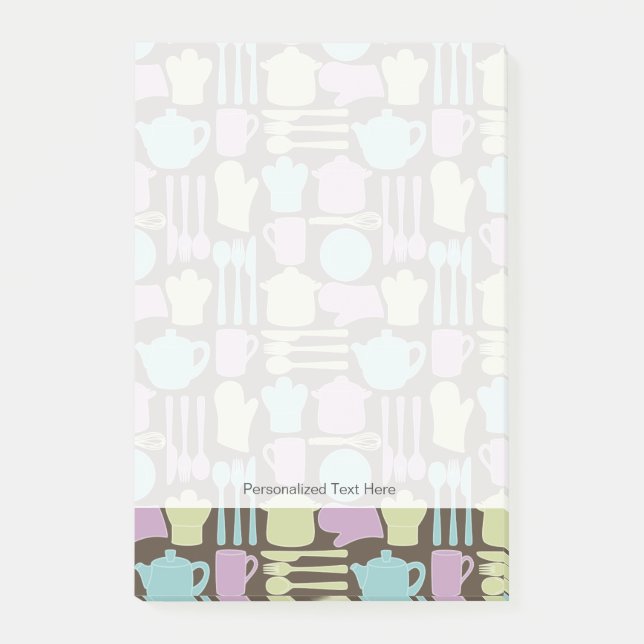 Post-it® Motif 2 d'ustensiles de cuisine (Devant)