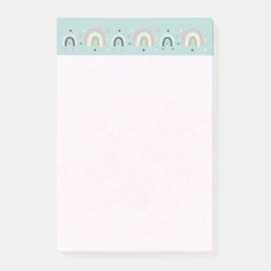 Post-it® Motif arc-en-ciel blanc mignon