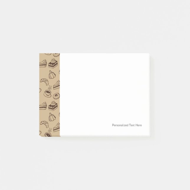 Post-it® Motif avec des gâteaux, des desserts et la (Devant)