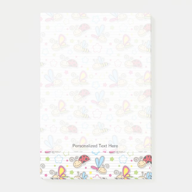 Post-it® motif avec des insectes (Devant)