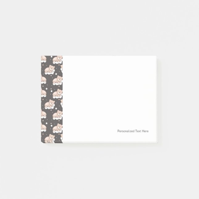 Post-it® motif avec le petit sommeil d'ours (Devant)