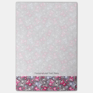 Post-it® motif avec les chats mignons de griffonnage de