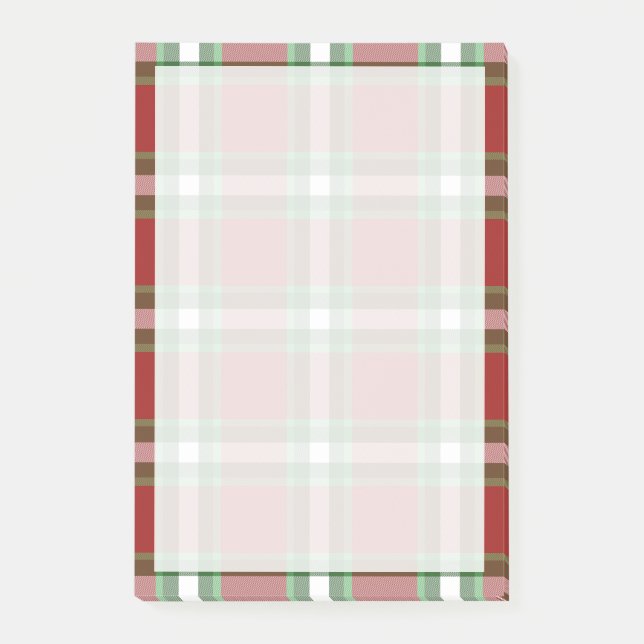 Post-it® Motif Carré blanc blanc rouge foncé (Devant)