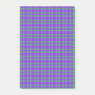 Post-it® Motif carreaux vert et violet
