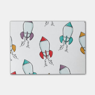Post-it® Motif Cartoon Rocket Ship