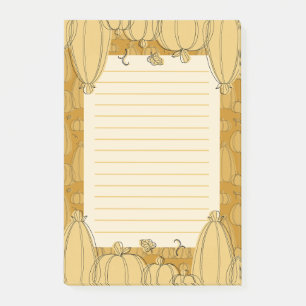 Post-it® Motif Citrouille d'automne moderne à Orange