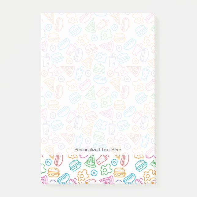 Post-it® Motif d'aliments de préparation rapide (Devant)