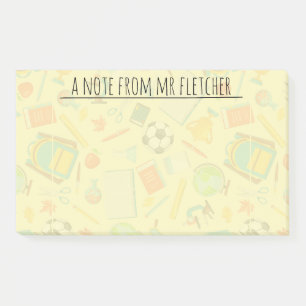 Post-it® Motif d'approvisionnement scolaire personnalisé