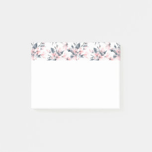 Post-it® Motif d'aquarelle rose et gris