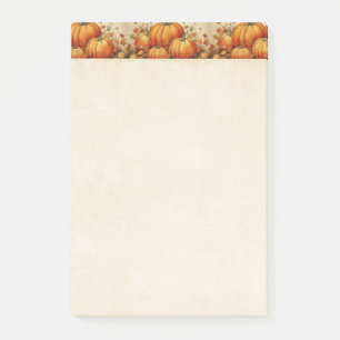 Post-it® Motif d'automne rustique Citrouille orange
