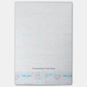 Post-it® motif de bébé avec l'ours de nounours