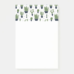 Post-it® Motif de cactus vert foncé rustique du désert
