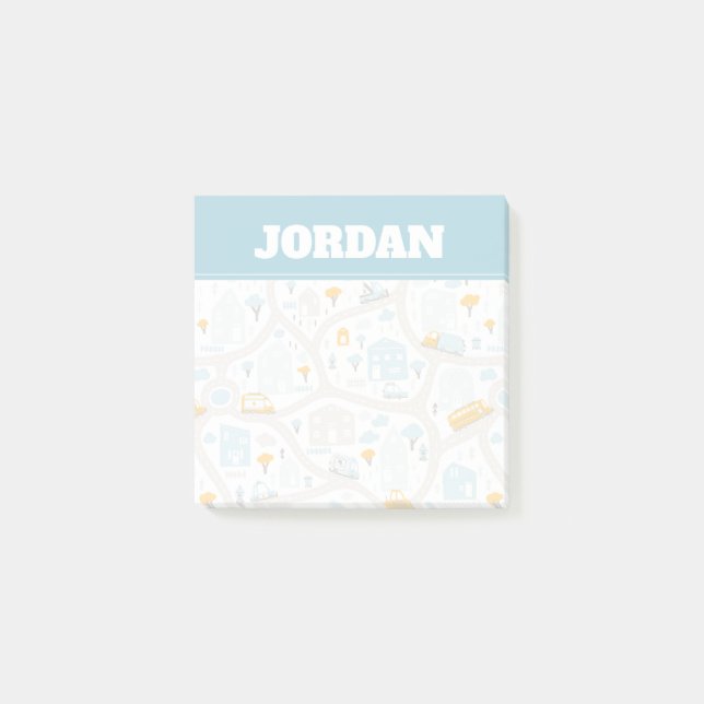 Post-it® Motif de carte de quartier de Cute Pastel (Devant)