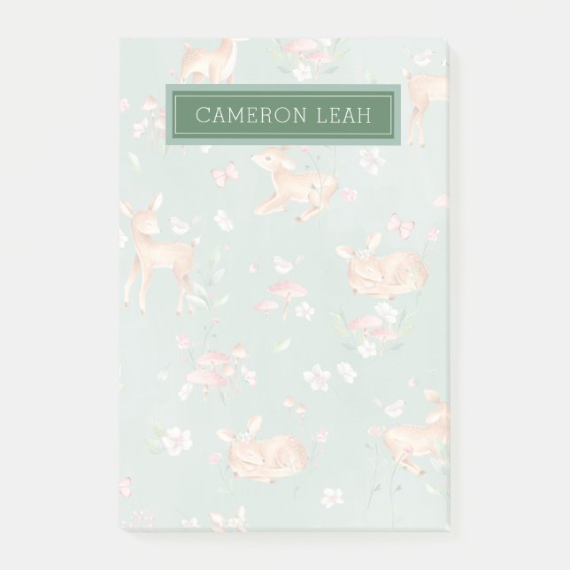 Post-it® Motif de cerfs à l'aquarelle (Devant)