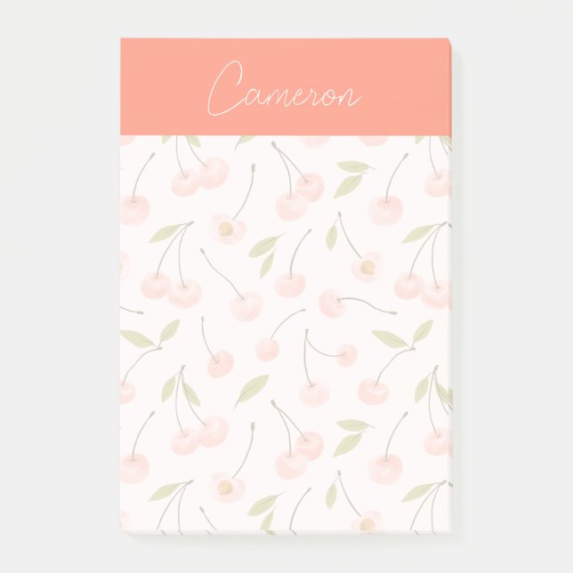 Post-it® Motif de cerise aquarelle (Devant)